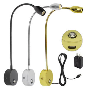 Hose Reading <b>Lamp</b> Gooseneck Wall Bedside <b>Lamp</b> <b>Touch</b> Dimming Spotlight USB Charging Port Factory Supply - Product Image 1