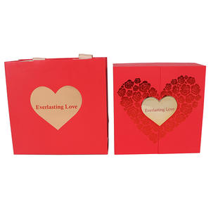 Boîte cadeau <span class=keywords><strong>en</strong></span> forme de cœur avec poignée pour parfum, bijoux, jour de la Saint-Valentin, avec matériau papier écologique - Product Image 5