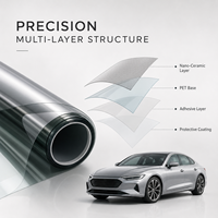 Film de fenêtre automobile en céramique nano PET BEIKAER à rejet thermique ultra élevé, protection UV à 99 %, film solaire avec protection anti-rayures