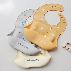 Babero de Silicona para Bebé, Impermeable, con Cuello Ajustable, Fácil de Limpiar, Ligero, Suave, Delantal para la Hora de Comer de Niños Pequeños, Logotipo Personalizado, Venta al Por Mayor - Product Image 2