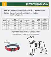 Collier Réfléchissant Ajustable en Nylon pour Petits Chiens, 12 Couleurs, avec Anneaux en D, Style Classique, Accessoire d'Entraînement pour Chats - Vente en Gros