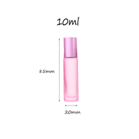 10ml Bunte Mattierte Glas-Roll-On-Flasche mit Edelstahlkugel für Ätherische Öle, Parfums und Lippenbalsame