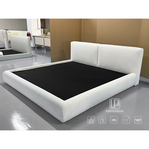 Letto Moderno Più Popolare per Camera da Letto, con Piattaforma in Tessuto <span class=keywords><strong>a</strong></span> <span class=keywords><strong>Due</strong></span> Sezioni Quadrate, Struttura Bassa, Stile Minimalista, Set Letto Matrimoniale King Queen - Product Image 3