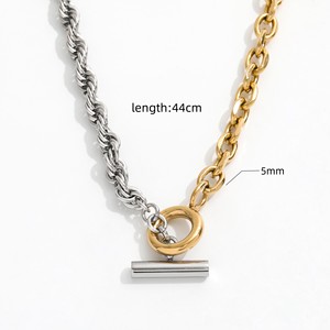 Collar de Acero Inoxidable con Diseño de <span class=keywords><strong>Trébol</strong></span> de Cinco Hojas Marrón, Elegante, de Grado Marino, Confiable y Oculto, con Gran Capacidad de Producción - Product Image 4