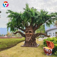 Modèles de plantes animées grandeur nature personnalisés, décoration interactive d'arbres parlants animatroniques
