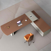 Bureau de direction convertible en bois de luxe Liyu, mobilier commercial moderne, grande table d'ordinateur avec fonctionnalités supérieures