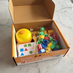 Juego de emparejamiento de formas, juguete educativo de plástico para niños de 3 a 6 años, actividad de aprendizaje de matemáticas Montessori para escritorio - Product Image 3