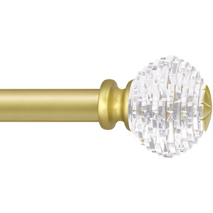 Set di Aste per Tende in Ferro Dorato Moderno e Minimalista, Stile Art Deco, Robuste e Decorative per la Casa - Product Image 2