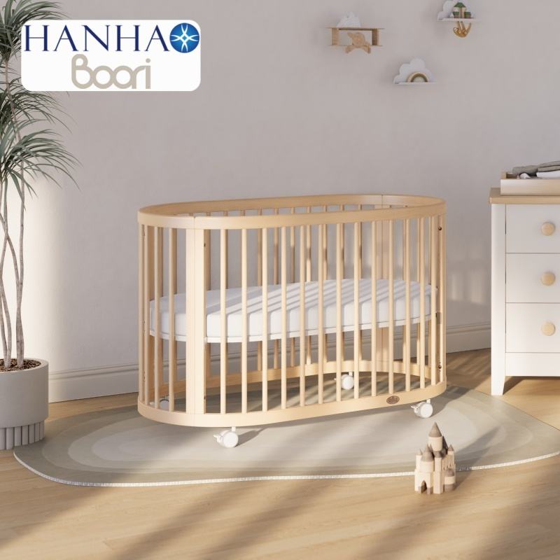 Best Selling Oval Cots Stylish Adjustable Baby Cribs for Newborns