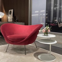 Fauteuil simple en métal de style nordique, chaise de loisirs et d'appoint créative pour appartement, chambre et balcon