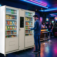 Distributeur automatique de boissons et de collations réfrigérées, distributeur automatique de boissons et de collations, options de paiement multiples