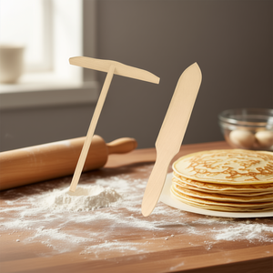 Ensemble de spatules à crêpes 2 pièces, outils de pâtisserie pour étaler et retourner la pâte - Product Image 3