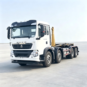 Factory Direct Sinotruk HOWO 8x4 Hook Lift Truck 25Ton Roll On Roll Off Garbage Truck Detachable Waste <b>Bin</b> Hook Loader Truck - Product Image 2