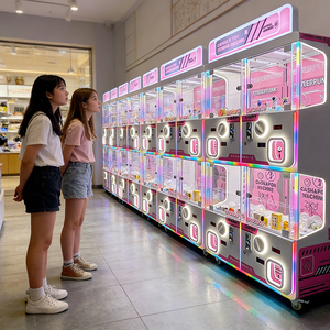 Máquina Expendedora de Cápsulas de Juguetes Multi-Gabinete, Máquina Arcade Gacha Gachapon con Monedas, Fichas, Código QR y Pago con Tarjeta de Crédito - Product Image 1