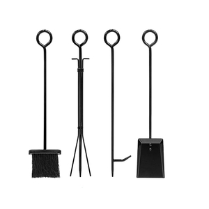 Zhongpin decorazione interna <span class=keywords><strong>per</strong></span> la casa alla rinfusa in ottone betulla accessori <span class=keywords><strong>per</strong></span> caminetto ATV Log Skid archide e supporto in ferro nero porta tronchi - Product Image 1