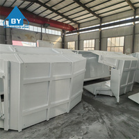 Poubelle à déchets en plastique de grande taille de 660 litres, grande poubelle avec couvercle, robuste pour les chantiers de construction industriels, élimination des déchets