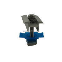 Yuens OEM Usine En Aluminium Panneau Solaire Mi Montage Moyen Rail Pince En Acier fondation Poling Structure Au Sol Accessoires
