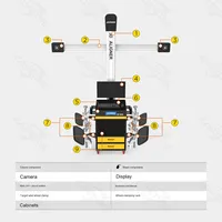 Autool Xc505 Outil de réparation automobile à quatre roues 3D de haute précision pour voiture 4S Shop Comprend l'alignement des pneus et l'équilibreuse de roues