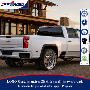 Jantes de camion forgées <span class=keywords><strong>JR</strong></span> Custom Water Polished <span class=keywords><strong>20</strong></span> 22 24 pouces à rebord profond pour Chevrolet Silverado 3500 HD High Country Luxury Pickup - Product Image 4