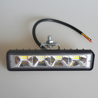 Pièces et accessoires de véhicules 24LED 3030 Feux de travail LED tout-terrain à faisceau large antibrouillard 6 pouces Blanc/Jaune Double couleur Ajustement universel