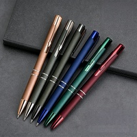 Bolígrafo retráctil bolígrafo de clic cuerpo de metal aluminio mate 6 colores escritura suave regalo de oficina y escuela