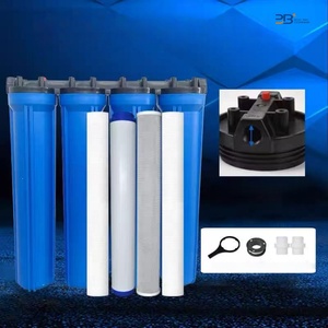 1/2 "3/4" 1 "Brass/Nhựa đầu vào/Đầu ra cổng màu xanh/trong suốt/Trắng Nước Slim 4 giai đoạn màu xanh Hệ thống lọc với cờ lê - Product Image 2