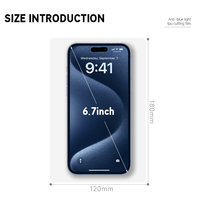 Film de protection d'écran en Tpu souple sans découpe de film illimité Film Hydrogel de protection de verre avant pour Samsung Iphone