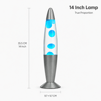 Lampe à lave LED en aluminium de 14 pouces avec télécommande pour la décoration intérieure et l'éclairage d'ambiance (vente en gros)