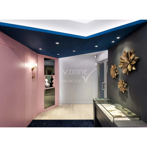 Vitrine à bijoux de luxe sur pied, présentoir en verre personnalisé pour magasin de détail, comptoir de bijouterie - Product Image 2