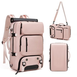 Sacs de voyage convertibles grande capacité 56L, compartiment <span class=keywords><strong>à</strong></span> chaussures indépendant, pochette pour ordinateur portable, charge USB, <span class=keywords><strong>sac</strong></span> <span class=keywords><strong>à</strong></span> <span class=keywords><strong>dos</strong></span> d'extérieur pour femmes - Product Image 5