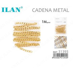 Catena in metallo Ilan 1M color oro chiaro per la creazione di gioielli - Product Image 1