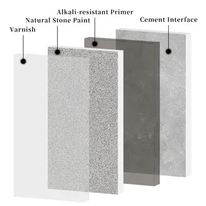 Wasserbasierte Außenwandfarbe Naturstein strukturiertes Acryl für den Außeneinsatz Sprühapplikation Flüssigkeitsbeschichtung