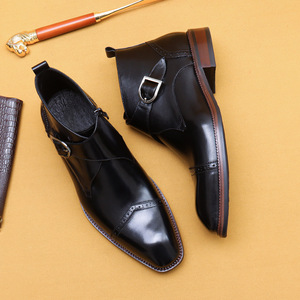 Botas de Trabajo para Hombre, con Cordones en el Tobillo, de Cuero Genuino con Estampado de Cocodrilo, Suela de Goma, para Primavera y Otoño - Product Image 5