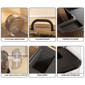 Fournitures pour animaux de compagnie Cages pour animaux de compagnie dorées et ours de luxe, et autres emballages portables en carton plastique écologique extérieur acrylique solide - Product Image 2