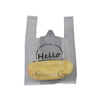 Sac en plastique compostable de qualité alimentaire en HDPE, réutilisable, avec poignées découpées, type T-shirt