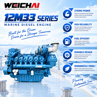 Moteur diesel marin WEICHAI 12M33C1000-15, 735 kW, 986 CV, 1500 tr/min, 12 cylindres en V, moteur de propulsion principal pour navire de pêche et de transport de marchandises