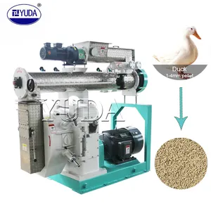 YUDA SZLH320 2-3t/h kanatlı hayvan yemi pelet makinesi halka Die Pelletizer makinesi için hayvan/tavuk/sığır/tavşan beslemeleri işleme