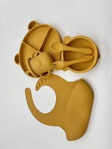 Ensemble de vaisselle pour bébé multi-styles, de qualité alimentaire, respectueux de l'environnement, en silicone souple, pour l'alimentation <span class=keywords><strong>complémentaire</strong></span> - Product Image 2