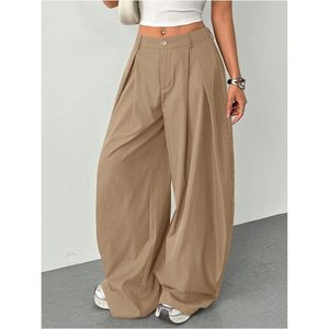 Pantalon plissé ample à taille haute pour femme FOXA, anti-plis, décontracté et professionnel, détection par aiguille - Product Image 3