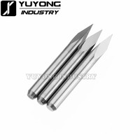 Lot de 10 fraises de gravure pyramidales à trois bords en aluminium, avec pointe de 0,1 à 0,3 mm, haute précision, pour machine de gravure CNC