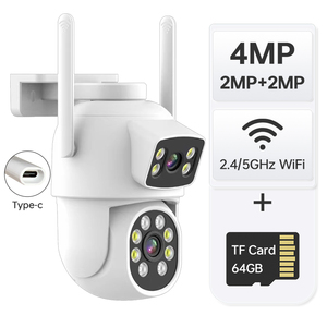 وصل حديثًا ، كاميرا مراقبة عن بعد Ip بعدسات مزدوجة ، كاميرا مراقبة حركة الإنسان ، كاميرا Cctv بواي فاي - Product Image 6