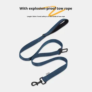 Hond Outdoor bedrukt lintriem Verstelbare halsband Gespsluiting Anti-explosie Bijtbestendig trainingsmuilkorf voor middelgrote en grote honden - Product Image 5
