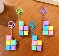 Porte-clés anti-stress en forme de macaron, détachables et assemblables librement, pour la réduction du stress (vente en gros)