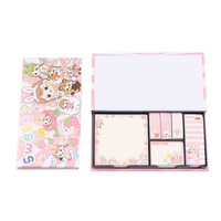 Bloc-notes portable personnalisé mignon 19x10cm en papier sérigraphié, avec boîte de notes adhésives, papeterie promotionnelle pour entreprises
