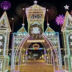 Luces LED de calle con diseño de castillo 3D personalizadas, decoración navideña iluminada para exteriores, decoración festiva con clasificación IP65 para paisajes. - Product Image 4