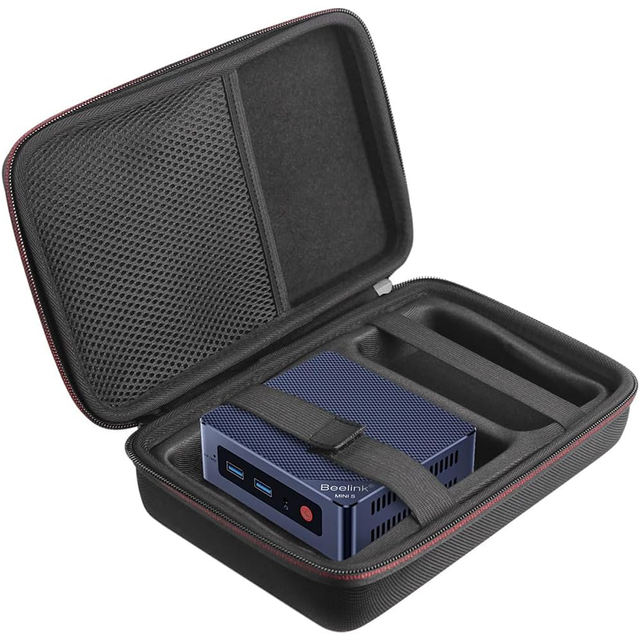 Travel Friendly Hard Shell EVA Case Compatible with 2024 Mac Mini M4 M4 Pro Desktop PC Keyboard Mouse Organizer Box