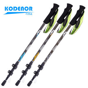 Bâtons de randonnée Kodenor en fibre de carbone, 3 sections télescopiques, verrouillage externe, légers, portables, pour la montagne et la marche - Product Image 5