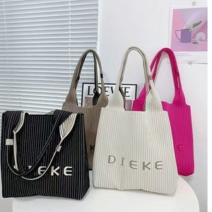 Sac fourre-tout décontracté grande capacité pour femme en tissu tissé, design <span class=keywords><strong>de</strong></span> niche, plissé, à porter à la main, à l'épaule ou sous le bras, résistant à l'<span class=keywords><strong>eau</strong></span>, avec chaînes - Product Image 2