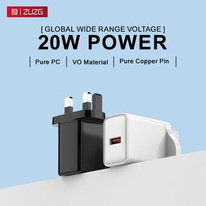 Zuzg Chất Lượng Cao 20W Điện Thoại Di Động Tường Sạc <span class=keywords><strong>Adapter</strong></span> Qc3.0 Ban Đầu Nhanh Chóng Sạc Anh Cắm 1 Cổng USB - Product Image 2