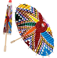 Parapluie artisanal personnalisé en papier éthiopien traditionnel avec manche en bois, parapluie de mariage personnalisé, parasols personnalisés